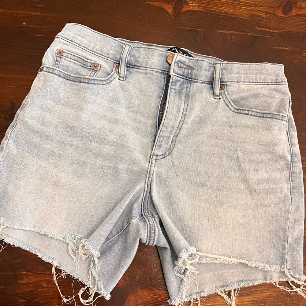 Calvin Klein high rise denim shorts